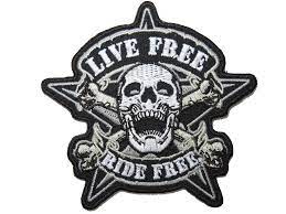 Now Available In Store Today Live Free Ride Fr At A Very Low Price Here Http Apatchestore Com Produc Iron On Embroidered Patches Skull Embroidered Patches