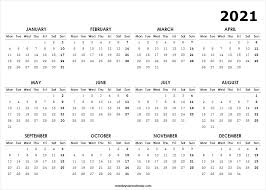 2021 Calendar Year Planner 2021 Calendar Excel Template In 2020 Excel Calendar Yearly Planner 2021 Calendar