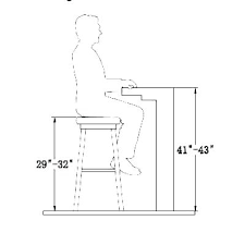 Bar Stool Sizes Breakfast Spacing Smirror Me