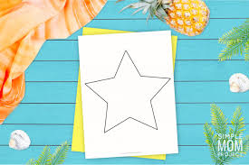 Free star coloring pages to print. Free Printable Star Template Simple Mom Project