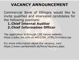 25 and below place of work: Vacancy Announcement Commercial Bank Of Ethiopia Facebook