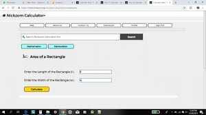 How To Calculate And Solve For The Area Width And Length Of A Rectangle The Calculator Encyclopedia Nickzom Blog Calculator Calculate Area Solving