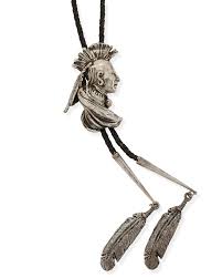 A Jerry Roan silver portrait bolo sold at auction