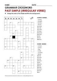 Past Simple Crosswords Pasado Simple Ingles Verbos Irregulares Ingles Presente Simple En Ingles