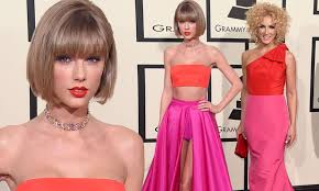 Taylor Swift and Kimberly Schlapman wear nearly identical dresses to  Grammys 2016 