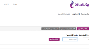 _ الضغط على خانةدفع فاتورة التليفون الارضي. Jsshtclyb13jbm