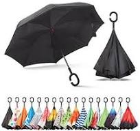 Sharpty Inverted Umbrella, Double Layer Windproof Umbrella, Reverse  Umbrella, Umbrella with UV Protection, Upside Down Umbrella with C-Shaped  Handle
