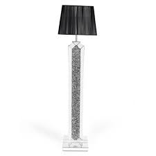 Crushed Diamond Mirrored Floor Lamp Lush Interiors Floor Mirror Diamond Mirror Floor Lamp