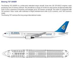Air Astana Airlines Boeing 767 300er Aircraft Seating Chart