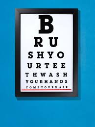 downloadable bathroom eye chart poster in 2019 eye chart