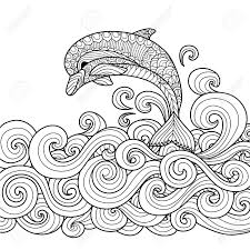 Coloring Book For Adults Images Stock Pictures Royalty Free Coloring Book For Adults Photos And S Dolphin Coloring Pages Whale Coloring Pages Dolphin Drawing