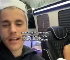 Justin Looking at His Phone Crying Meme Forever