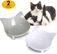 Amazon Com Cat Bowls Cat Food Bowls Non Slip Cat Double Dish Pet Food Water Bowls Raised Puppy Food Bowl Stres In 2020 Cat Water Bowl Puppy Food Bowl Cat