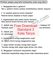 Kode soal yang dipakai di latihan ini ini yaitu kode 603. Bm Sjkc Tahun 2 Unit 9 Ms55 Kata Tanya Cute766