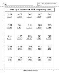 2nd Grade Math Worksheets 3 Digit Subtraction With Regrouping Printable In 2020 2nd Grade Math Worksheets Subtraction With Regrouping Worksheets Free Math Worksheets