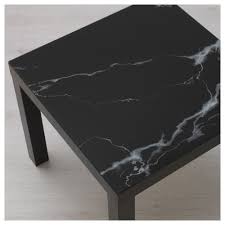 Lack Ust Cam Siyah Mermer Gorunumlu 55x55 Cm Ikea Oturma Odalari