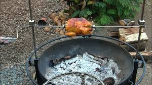 They're built to hold and this vbenlem fire pit grate seems nearly perfect, and it comes with the extra fire tong for safety. Rotisserie Chicken Cookout On The Outdoor Fire Pit Youtube
