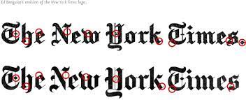 The newspaper said it made the switch because georgia is wider and easier to read; Ed Benguiat New York Times Gd 203