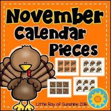 These November Calendar Pieces Are Just What You Need For Your Daily Calendar Routine This Set Comes With 2 Differe Calendar Numbers Calendar Routine Calendar
