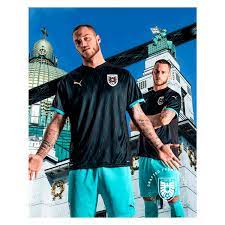Adidas deutschland dfb trikot heim damen em 2021 € 89,95 € 69,95 sofort verfügbar. Puma Osterreich Herren Auswarts Trikot Schwarz Mint Fussball Shop