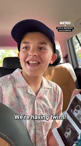 Kid finds out mum's having twins