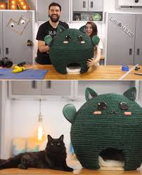 Diy Cat House Made Using Balloon And Twine By Evan And Katelyn Pet Diy Projects Cat Diy Cat House Diy
