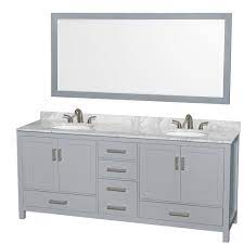 A classic addition to the wyndham collection catalog, the beautiful andover bathroom vanity series represents an updated take on traditional styling. Sheffield 80 Double Bathroom Vanity Gray Beautiful Bathroom Furniture For Every Home Wyndham Collection