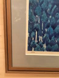 東山魁夷 「青い峡」 木版画 生前作品 落款・エディション・作品証明シール有り