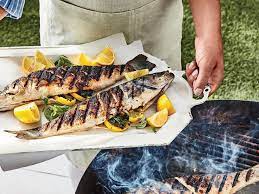 Take Advantage Of The Summer Sun And Cook Dinner On The Grill Whole Fish Recipes Fish Recipes Branzino Recipe