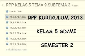 Rpp pjok kelas 5 tema 6 k13 revisi 2017full description. Rpp Kurikulum 2013 Kelas 5 Sd Mi Semester 2 Sekolahdasar Net