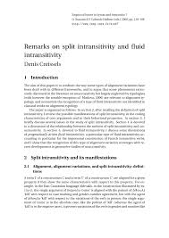 PDF) Remarks on split intransitivity and fluid intransitivity
