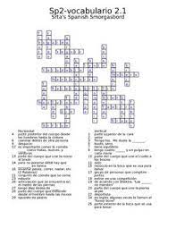 While our crossword puzzles are certain to improve spelling and vocabulary. Spanish Avancemos 2 Vocab 2 1 Crossword Spanish Vocab Crossword