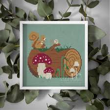 Part one comes with three charts with 2 different color palettes. Cross Stitch