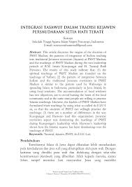 Check spelling or type a new query. Pdf Integrasi Tasawuf Dalam Tradisi Kejawen Persaudaraan Setia Hati Terate