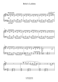 It's fast, fun and simple. Piano Sheet Music Twilight Bella S Lullaby Burwell Carter