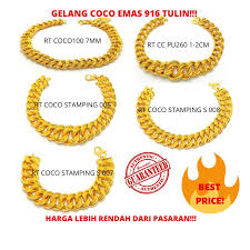 Ingat tips ini saat memilih gelang emas. Gelang Emas Coco 916 Viral 100 Emas Tulen Harga Murah Dari Pasaran Shopee Malaysia