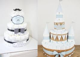 Matériel nécessaire pour l'assemblage du gâteau de couches. Gateau De Couches 2 Etages Garcons