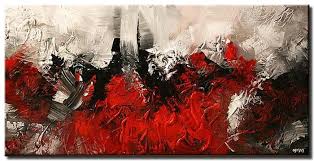 Red is the color of passion, of desire, and of achievement. Painting For Sale Red Abstract Painting Dark White Background Art 5294