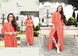 1 piece printed unstitched cambric fresh and modern one piece to create a trendy and vibrant colored kurti, elaborated further with embroideries. Tirupati Wholesale Eba Lifestyle Eba Vol 3 Reyon Long Kurti Collection At Tirupati Wholesale Tirupati Wholesale