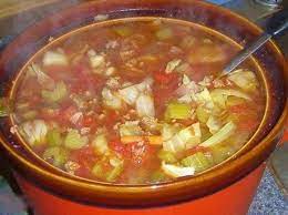 It is super easy to make and so savory. Cabbage Soup With Hamburger In The Crockpot Recipe Cabbage Hamburger Soup Cabbage Soup Recipes