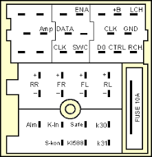 The pinouts for the 16 pin clarion proprietary connector are: Clarion Car Radio Stereo Audio Wiring Diagram Autoradio Connector Wire Installation Schematic Schema Esquema De Conexiones Stecker Konektor Connecteur Cable Shema