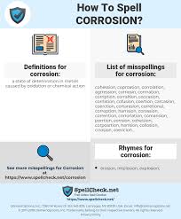 How To Spell Corrosion And How To Misspell It Too Spellcheck Net