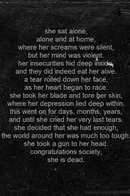 Whenever i watch something sad, i usually don't cry unless i force myself to. Quotes About Sad Society 43 Quotes
