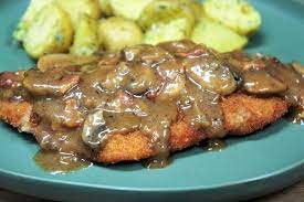 Pork Schnitzel Mushroom Gravy Cook2eatwell