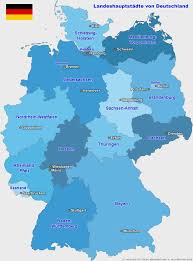 Die Deutschen Landeshauptstadte Auf Der Karte Bundeslander Deutschlands Deutschland Bundesland
