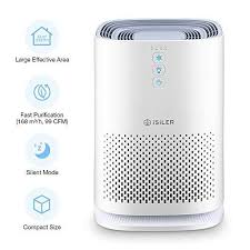 Isiler Air Purifier With True Hepa Filter Portable Air Cleaner With 3 Speeds For Dust Pollen Pet Odors Smoke Odor Elimi Air Purifier Hepa Filter Pet Odors