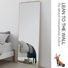 Modern & contemporary beveled full length wall mirror, overall: Neutype Full Length Mirror Standing Hanging Or Leaning Against Wall Large Rectangle Bedroom Mirror Floor Mirror Dressing Mirror Wall Mounted Mirror Aluminum Alloy Thin Frame 65 X22 Lhjqsj Amazon Ca Home