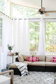 How to use curtains as room dividers. Transform Your Porch With Outdoor Curtains Making Lemonade