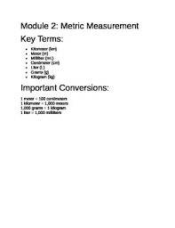 4th Grade Module 2 Conversion Chart And Picture Examples