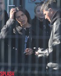 Dua Lipa spotted during a cigarette break with her dad, Dukagjin Lipa,  while filming a commercial in Warsaw, Poland 🚬